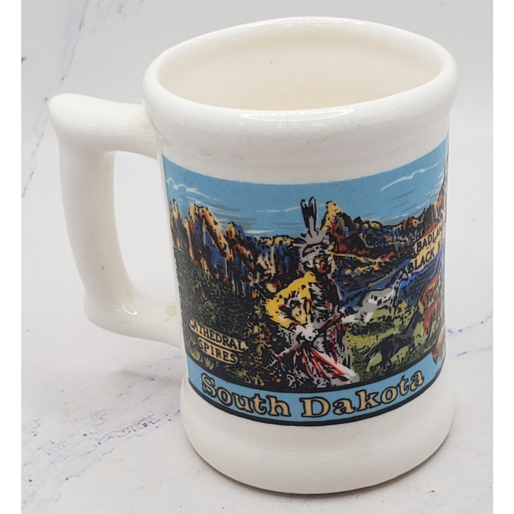 South Dakota Souvenir Tourist Mini Mug Toothpick Holder Ceramic Shot Glass